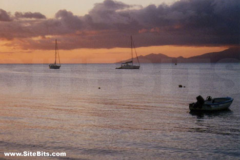 Sunset in Marie Galante