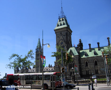 Bus in Front of Parliament